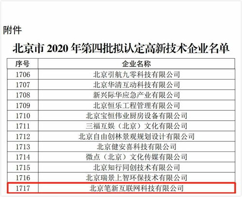 紙貴科技北京公司成功入選北京市2020年擬認定高新技術(shù)企業(yè)，助力信息技術(shù)咨詢服務發(fā)展